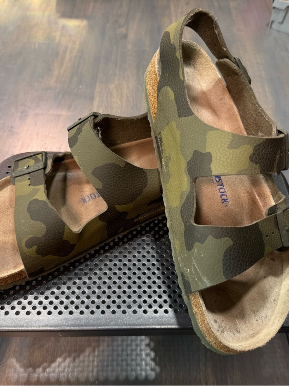 Birkenstock Men’s Size 13 Camouflage Two-Strap Sandals - Lightly Used